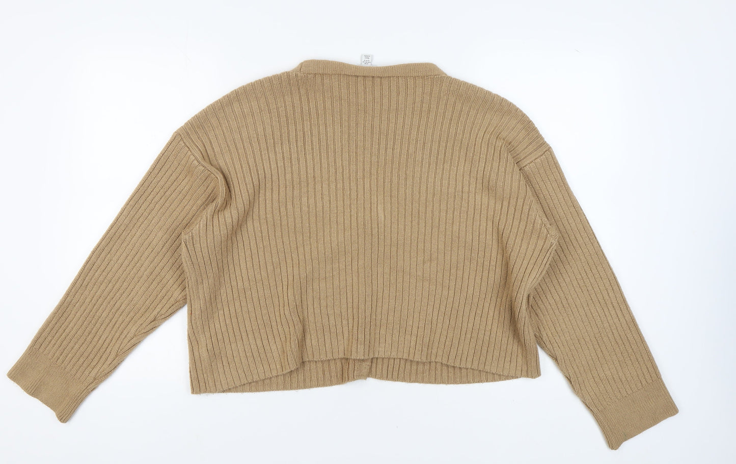 Womens UK Size M Topshop Beige Cardigan Jumper