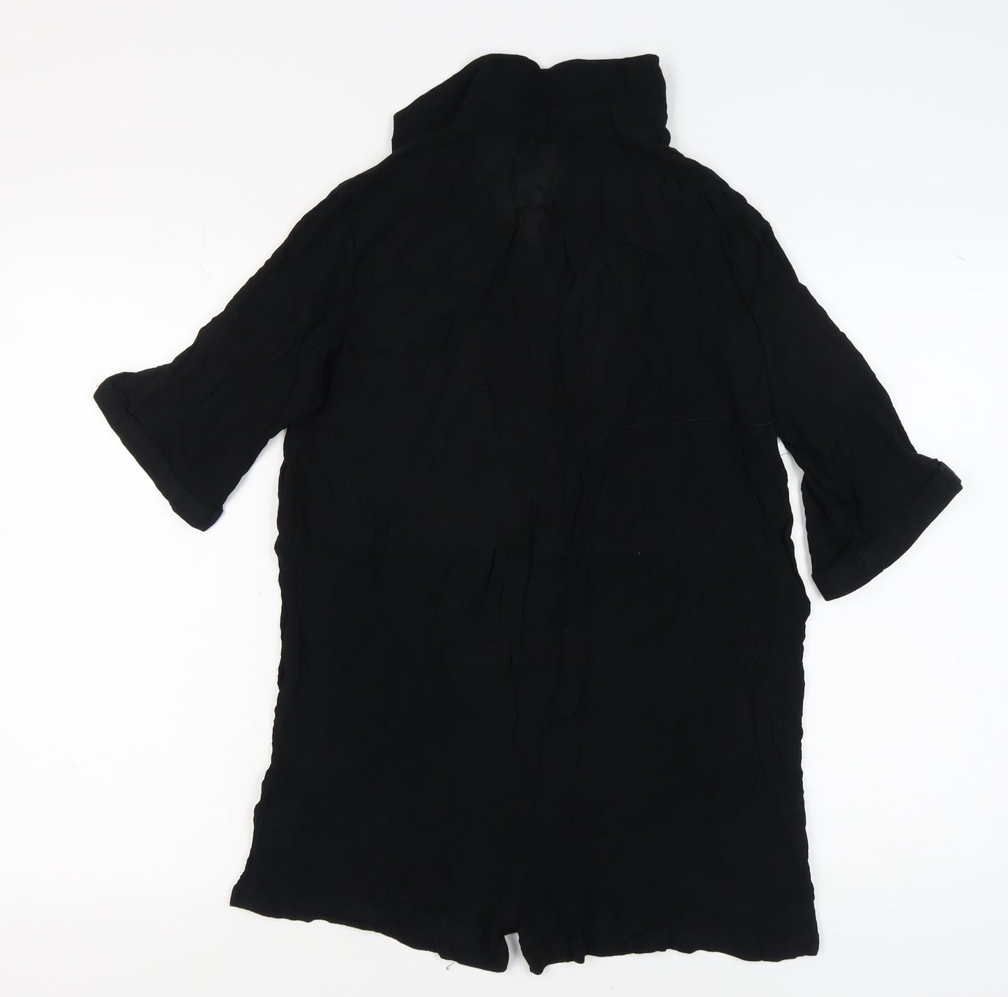 Nasty Gal Women's Black Collared Playsuit Size 10