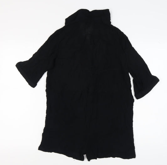 Nasty Gal Women's Black Collared Playsuit Size 10