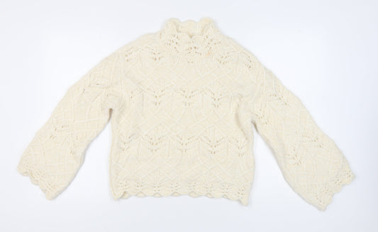 Womens UK Size S Marks and Spencer Ivory Pullover Jumper