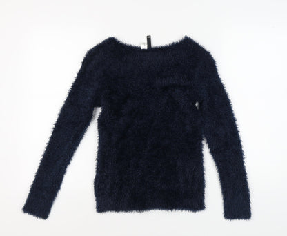 Womens UK Size XS H&M Blue Pullover Jumper
