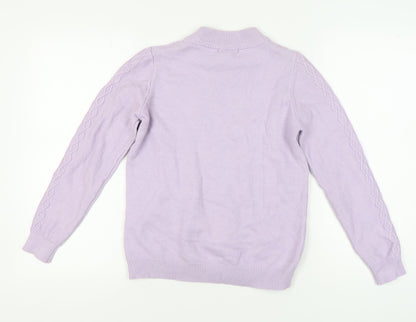 Womens UK Size 12 Bonmarché Purple Pullover Jumper