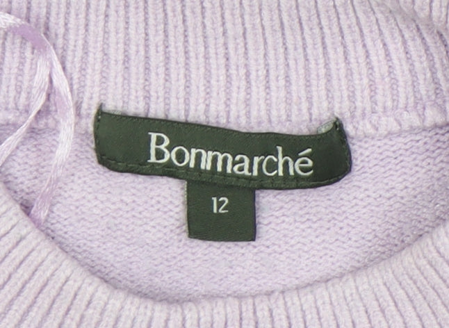Womens UK Size 12 Bonmarché Purple Pullover Jumper