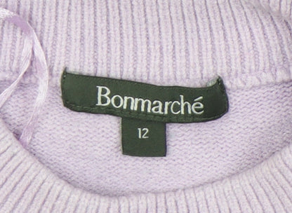 Womens UK Size 12 Bonmarché Purple Pullover Jumper