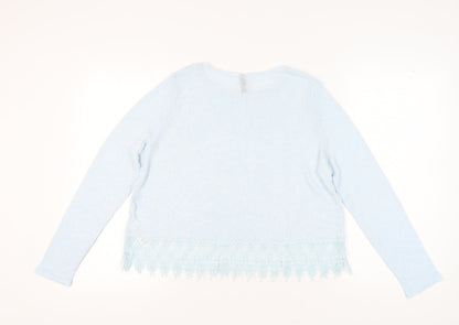 Womens UK Size L H&M Blue Pullover Jumper