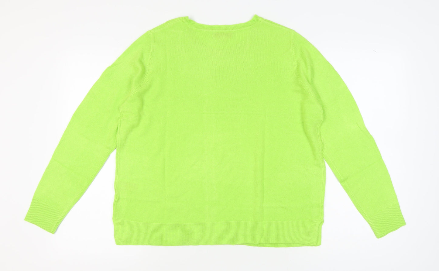 Womens UK Size 16 Marks and Spencer Green Pullover Jumper