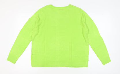 Womens UK Size 16 Marks and Spencer Green Pullover Jumper