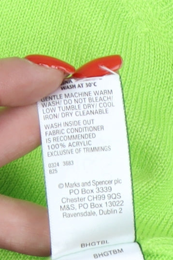 Womens UK Size 16 Marks and Spencer Green Pullover Jumper