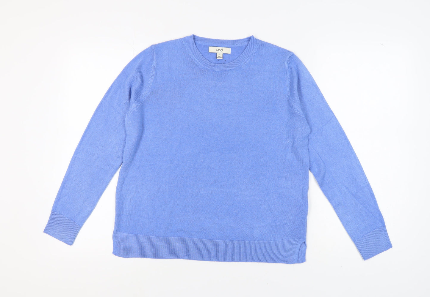 Womens UK Size 12 Marks and Spencer Blue Pullover Jumper