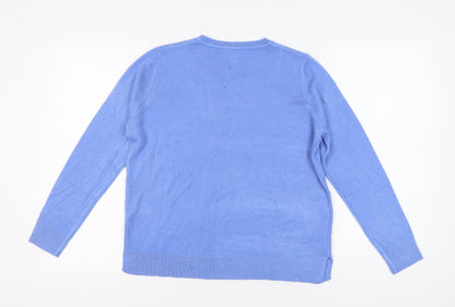 Womens UK Size 12 Marks and Spencer Blue Pullover Jumper
