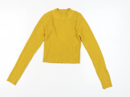 Womens UK Size 8 Topshop Yellow Pullover Jumper