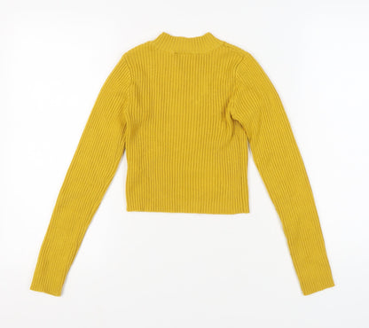 Womens UK Size 8 Topshop Yellow Pullover Jumper