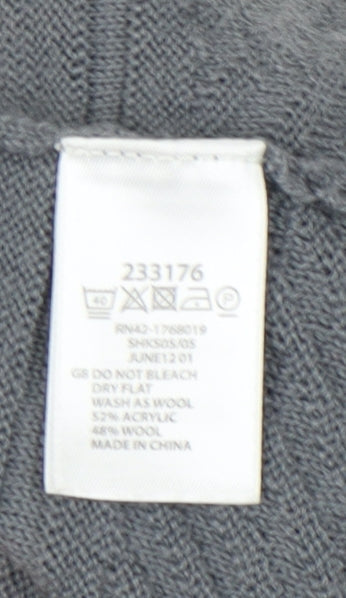 Monsoon Women Grey Knit Dress Size M 3/4 Sleeve