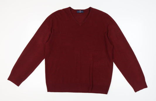 Marks and Spencer Men's Red XL Pullover Jumper