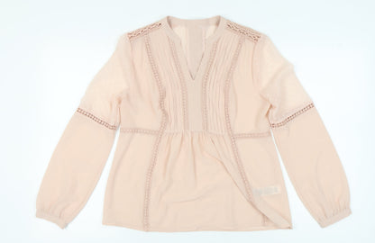Womens UK Size 10 Marks and Spencer Pink Basic Blouse