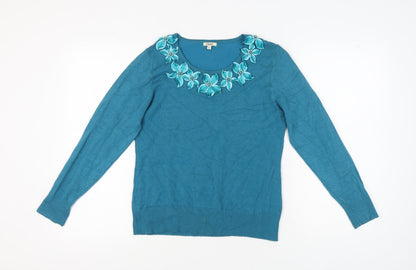 Womens UK Size L NEXT Blue Pullover Jumper