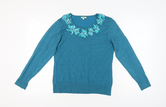 Womens UK Size L NEXT Blue Pullover Jumper