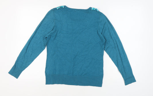 Womens UK Size L NEXT Blue Pullover Jumper