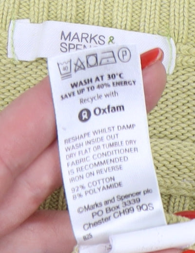 Womens UK Size 16 Marks and Spencer Green Pullover Jumper