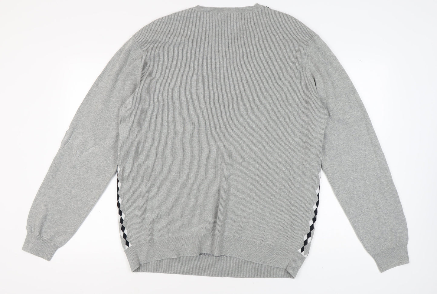 Lyle & Scott Men's Grey 2XL Argyle Pullover Jumper