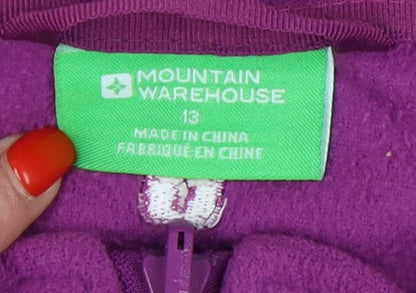 Mountain Warehouse Girls Purple Fleece Jacket Size 13