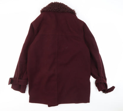 Womens UK Size XS Monki Red Motorcycle Jacket