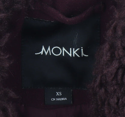Womens UK Size XS Monki Red Motorcycle Jacket