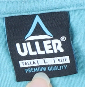 ULLER Men's Blue Graphic Print T-Shirt, Size L