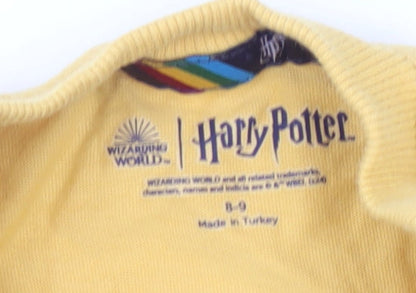 Harry Potter Hufflepuff Boys Yellow T-Shirt 8-9 Years Pullover Logo Graphic