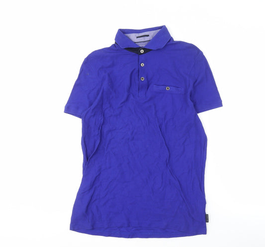 Ted Baker Men’s Blue Polo, Medium, Casual, Cotton