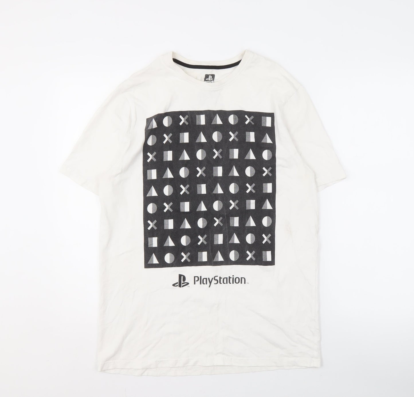 George Men's White PlayStation Graphic T-Shirt M