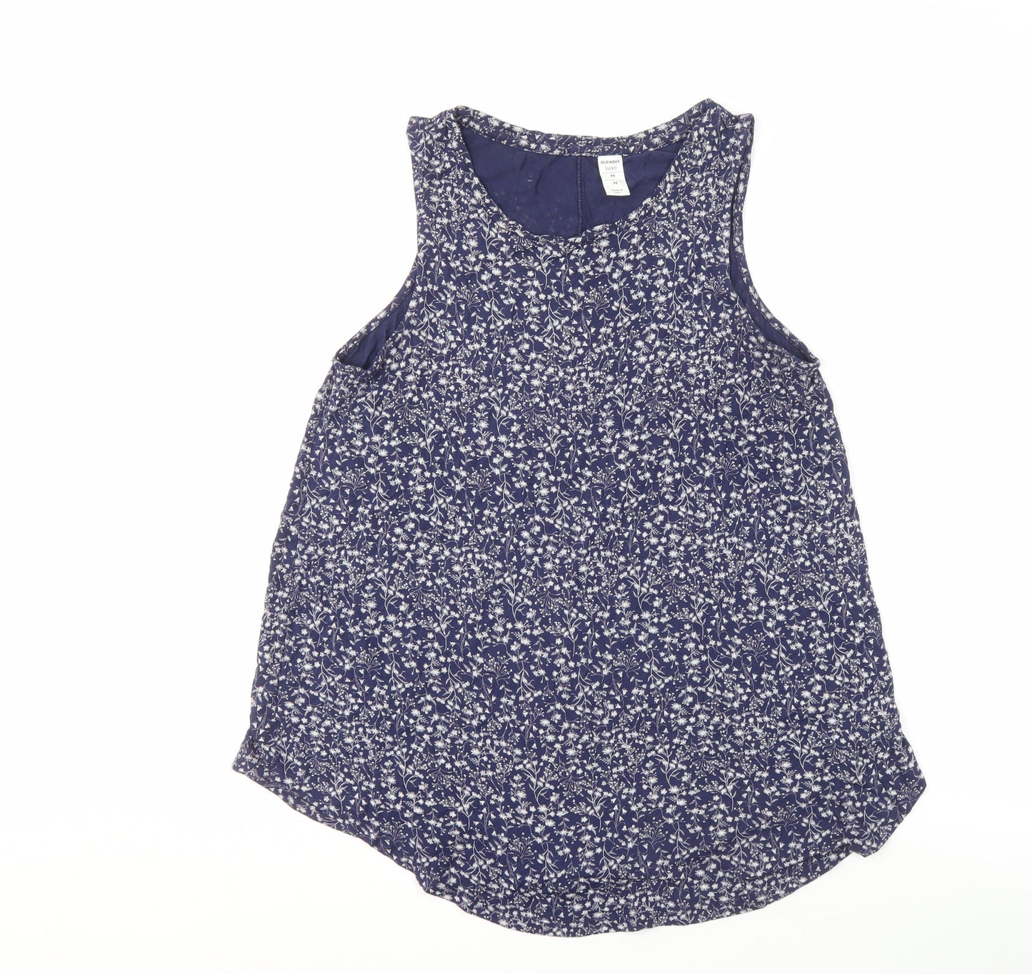 Womens UK Size M Old Navy Blue Basic Tank