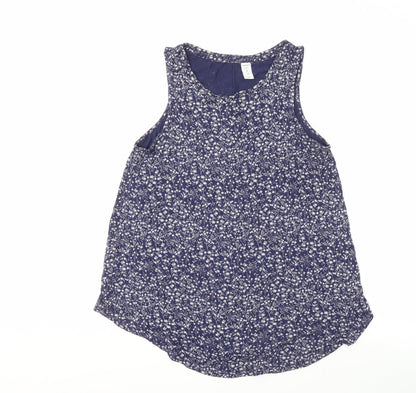 Womens UK Size M Old Navy Blue Basic Tank