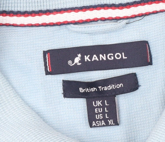 Kangol Men’s Blue Polo Shirt L Cotton Casual