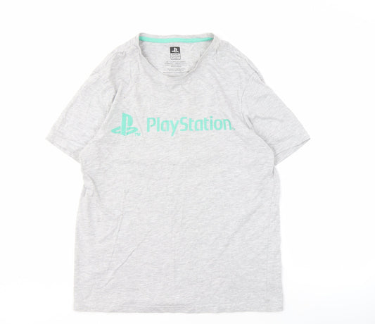 George Mens Grey PlayStation T-Shirt Size M