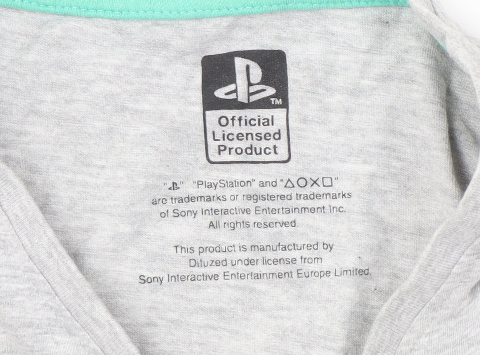 George Mens Grey PlayStation T-Shirt Size M