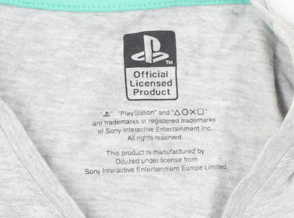 George Mens Grey PlayStation T-Shirt Size M