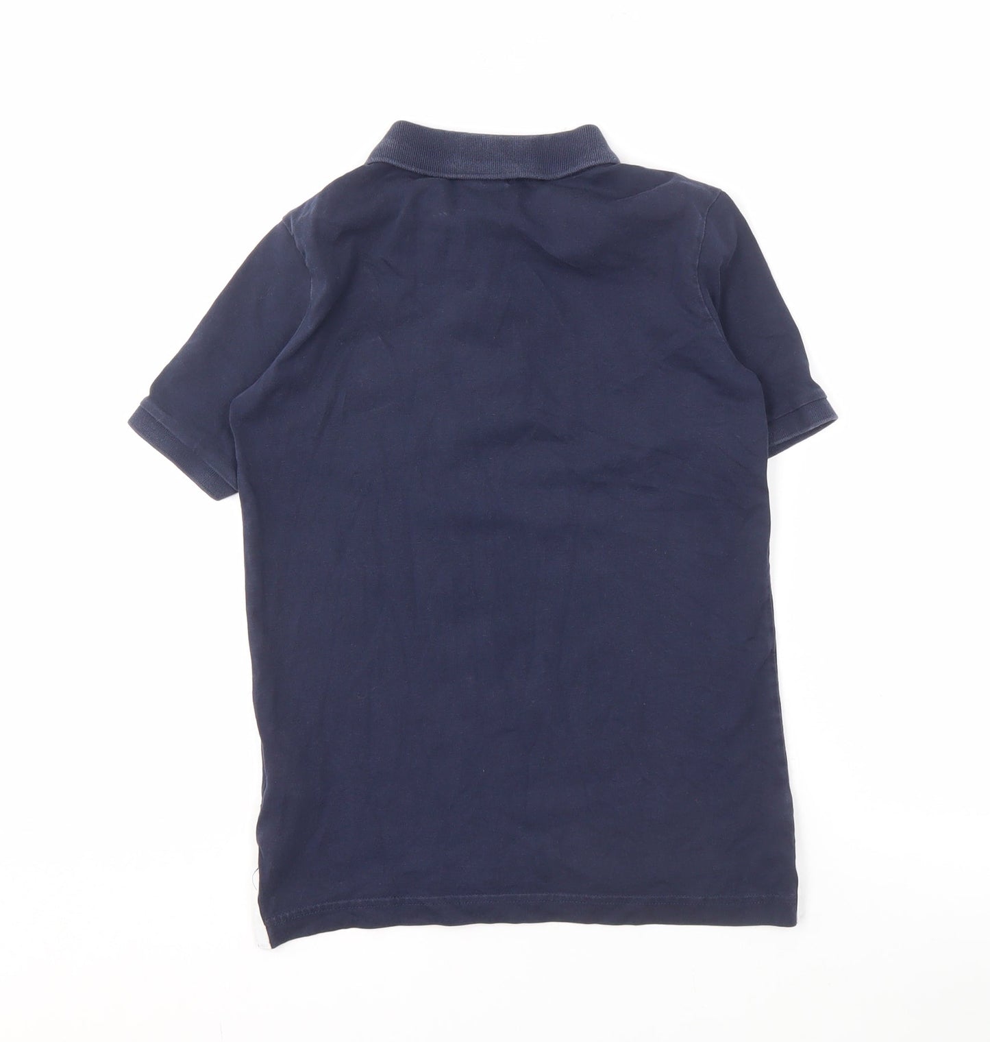 Nike Boys Blue Polo Shirt M Cotton Casual Short Sleeve