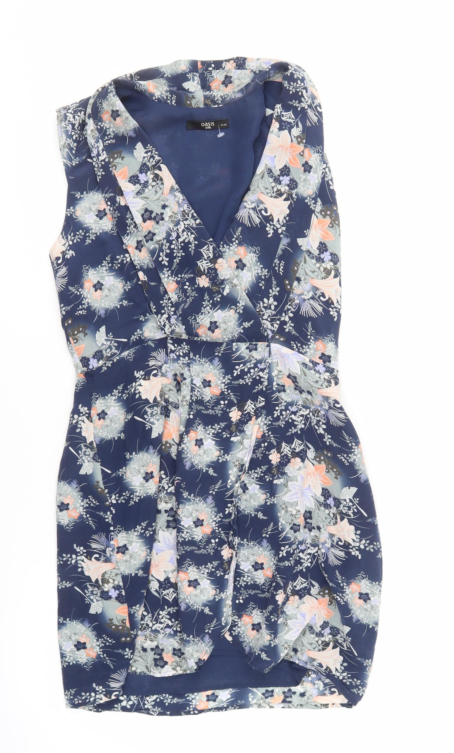 Oasis Silk Floral Dress Women's Multicoloured Size 12