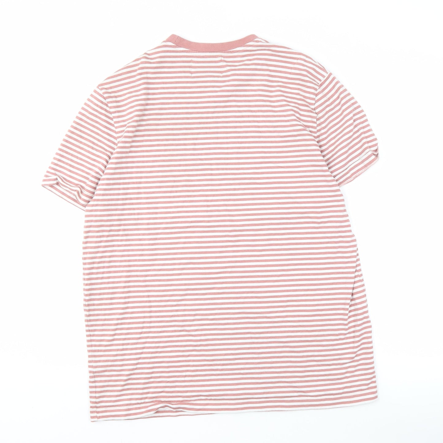 The Stronghold Men's XL Red Striped Crew Neck T-Shirt