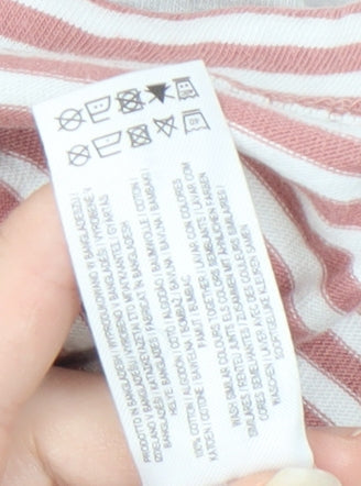 The Stronghold Men's XL Red Striped Crew Neck T-Shirt