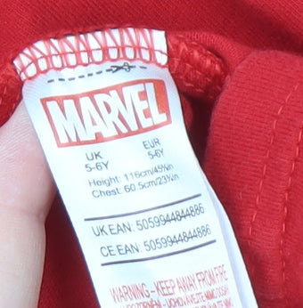 Marvel Boys Red Spider-Man T-Shirt, 5-6 Years