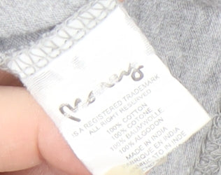 Money Men's Grey Cotton T-Shirt, Size M, Logo Accent