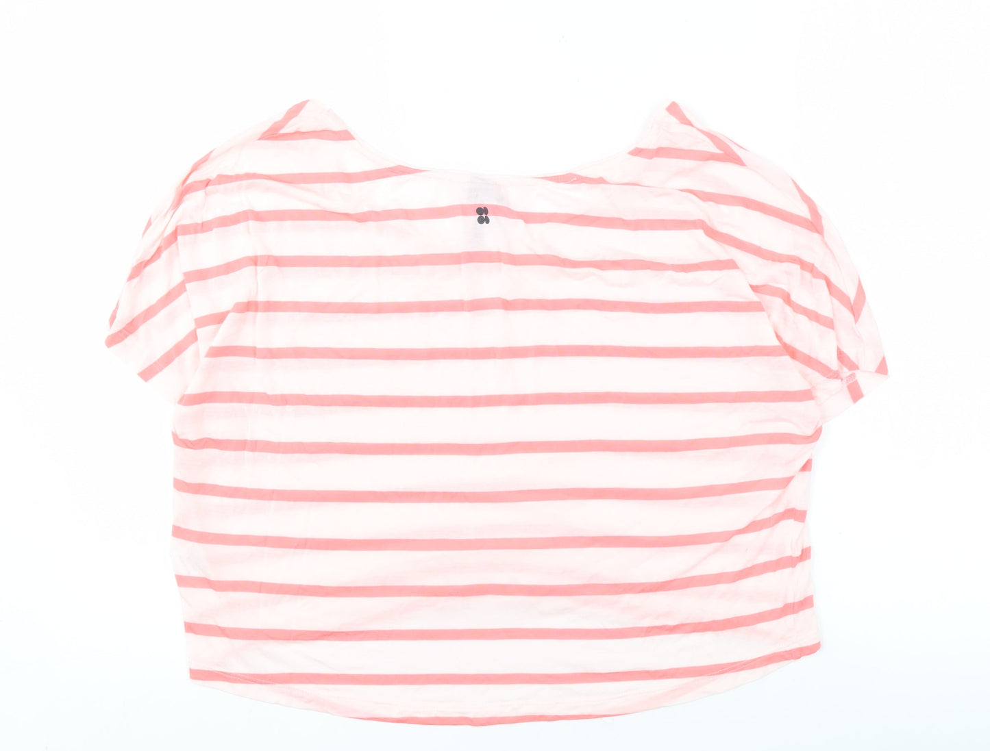 Sweaty Betty Women’s Pink Striped Cropped Top L