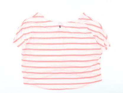 Sweaty Betty Women’s Pink Striped Cropped Top L