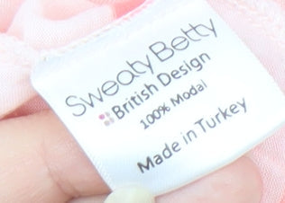 Sweaty Betty Women’s Pink Striped Cropped Top L