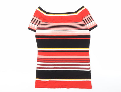 Womens UK Size M Oasis Multicoloured Ringer T-Shirt