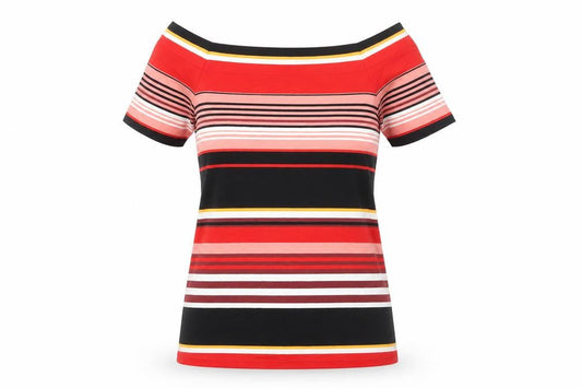 Womens UK Size M Oasis Multicoloured Ringer T-Shirt