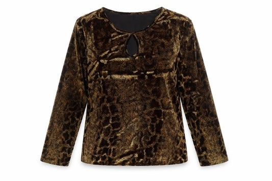 Womens UK Size 14 Taifun Gold Basic Blouse