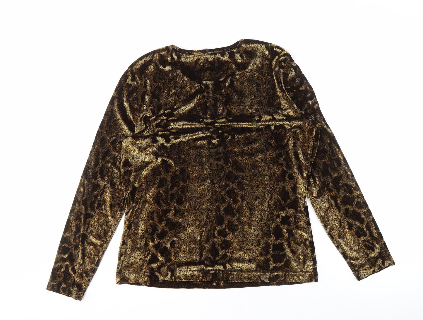 Womens UK Size 14 Taifun Gold Basic Blouse